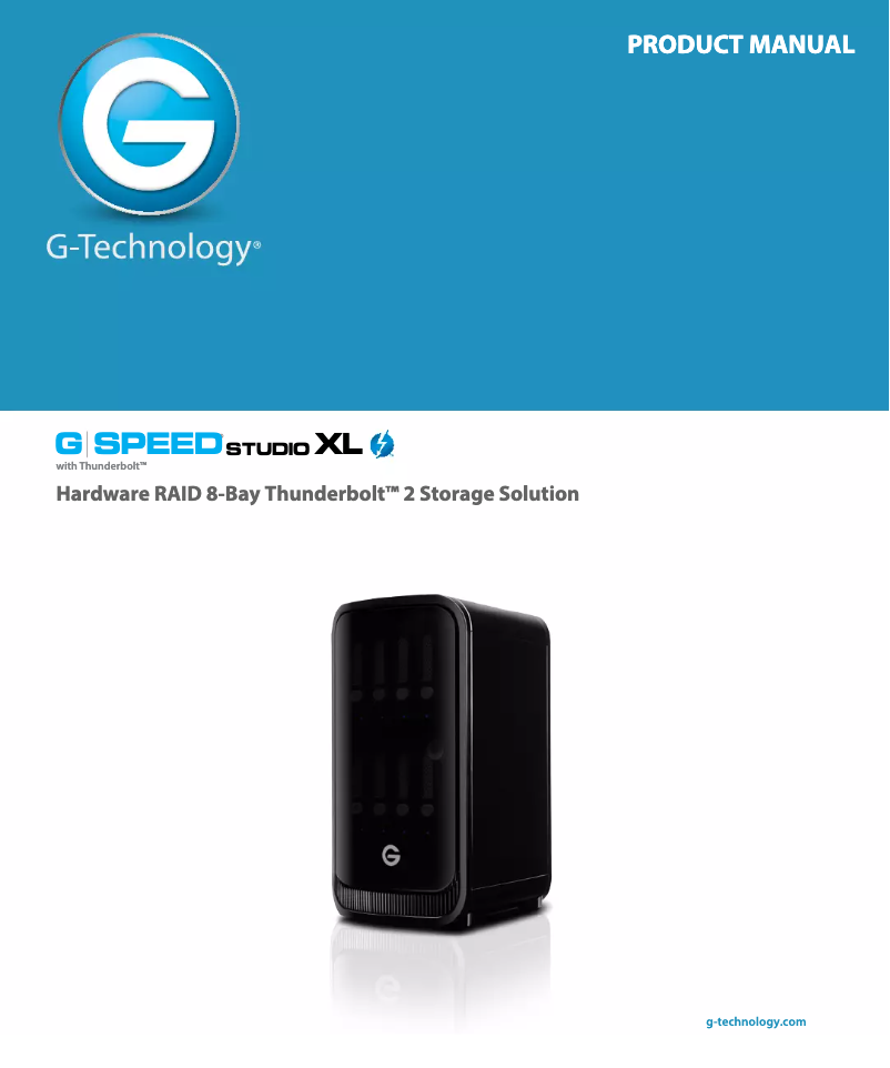Image de la première page du manuel de l'appareil G-Speed studio XL