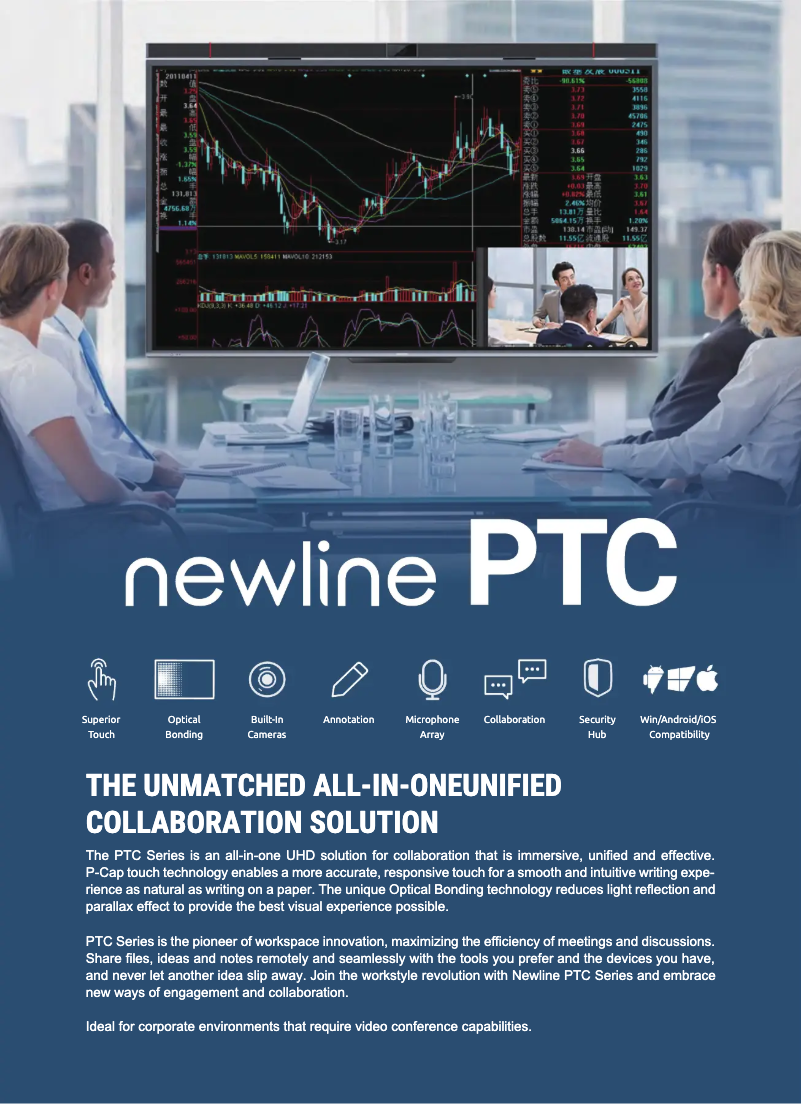 Page n°1 - Fiche technique Newline TT-7519PTC