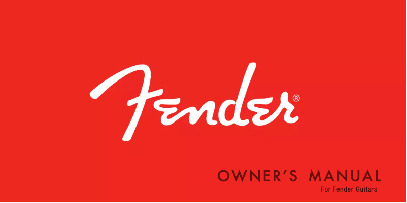 Page n°1 - Manuel utilisateur Fender American Pro II