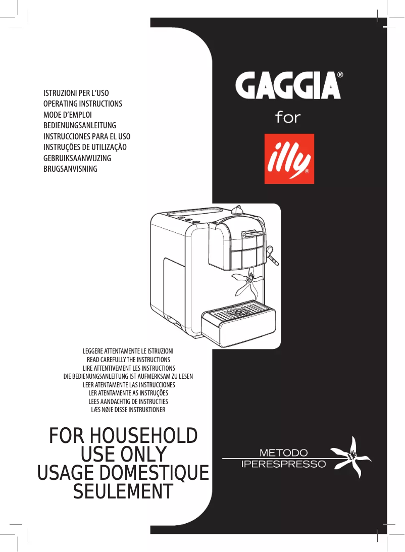 Page 1 de la notice Manuel utilisateur Illy Gaggia