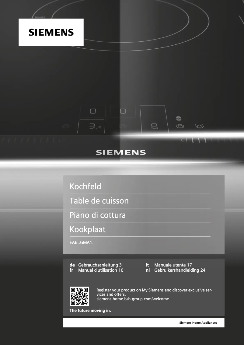 Page 1 de la notice Manuel utilisateur Siemens EA645GMA1E