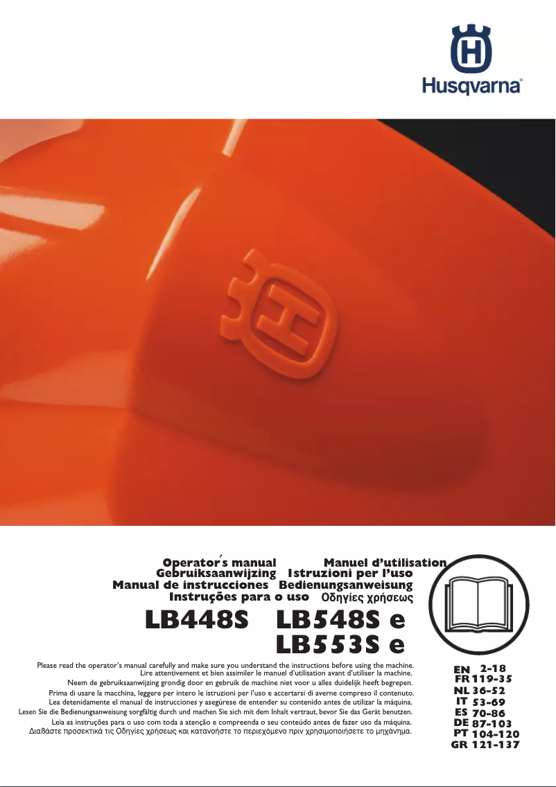 Page n°1 - Manuel utilisateur Husqvarna KLIPPO LB 548S e