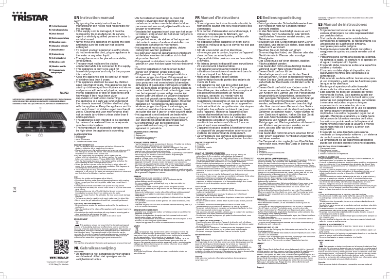 Page 1 de la notice Manuel utilisateur TriStar RA-2722