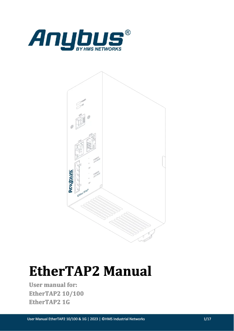 Image de la première page du manuel de l'appareil EtherTAP2