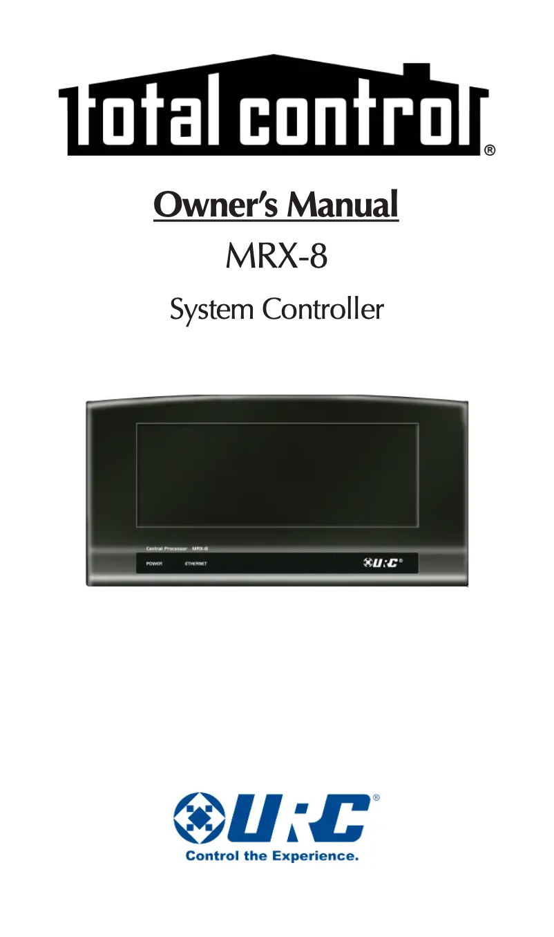 Page n°1 - Manuel utilisateur Universal Remote Control MRX-8