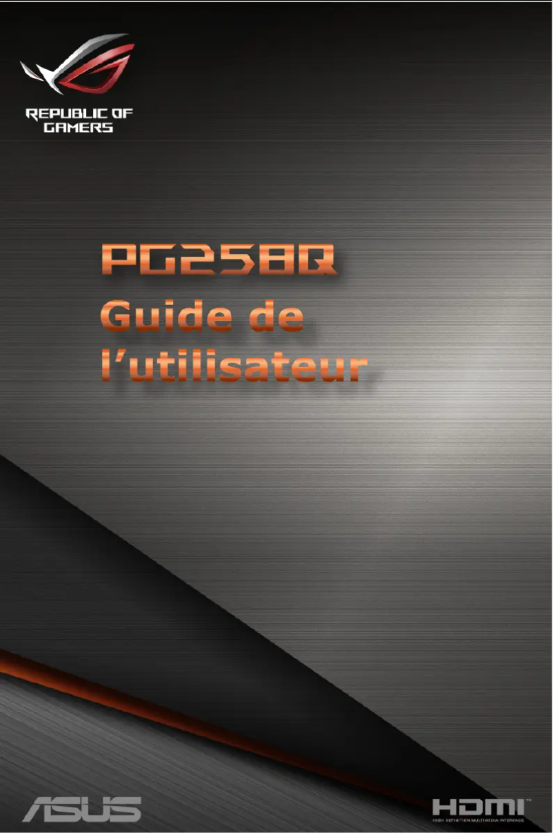 Página 1 del manual Manual de usuario Asus ROG SWIFT PG258Q