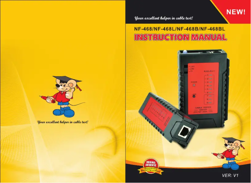 Page 1 de la notice Manuel utilisateur Noyafa NF-468BL