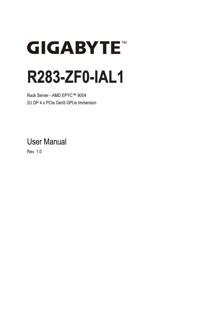 Image de la première page du manuel de l'appareil R283-ZF0