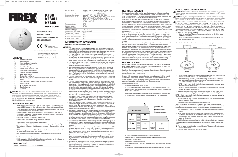 Page n°1 - Manuel utilisateur Kidde KF30R