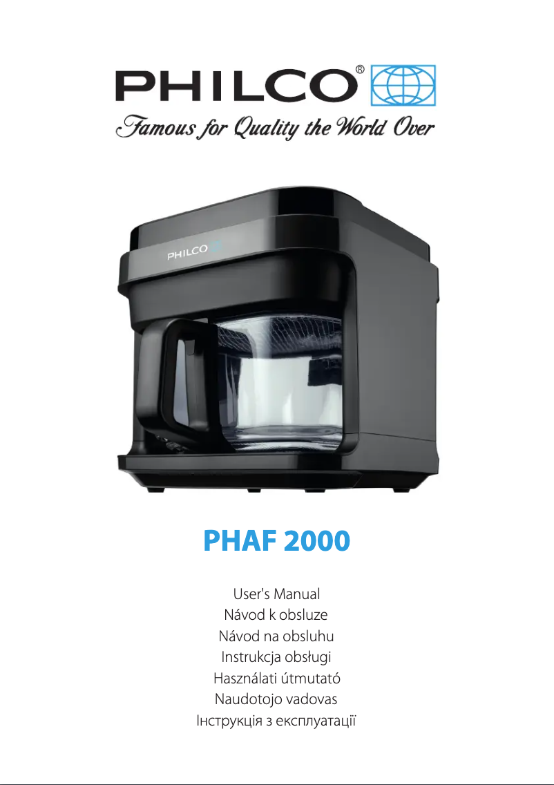 Page n°1 - Manuel utilisateur Philco PHAF 2000