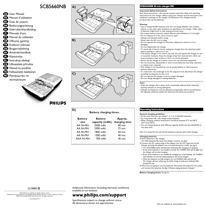 Page n°1 - Manuel utilisateur Philips MultiLife SCB5660NB