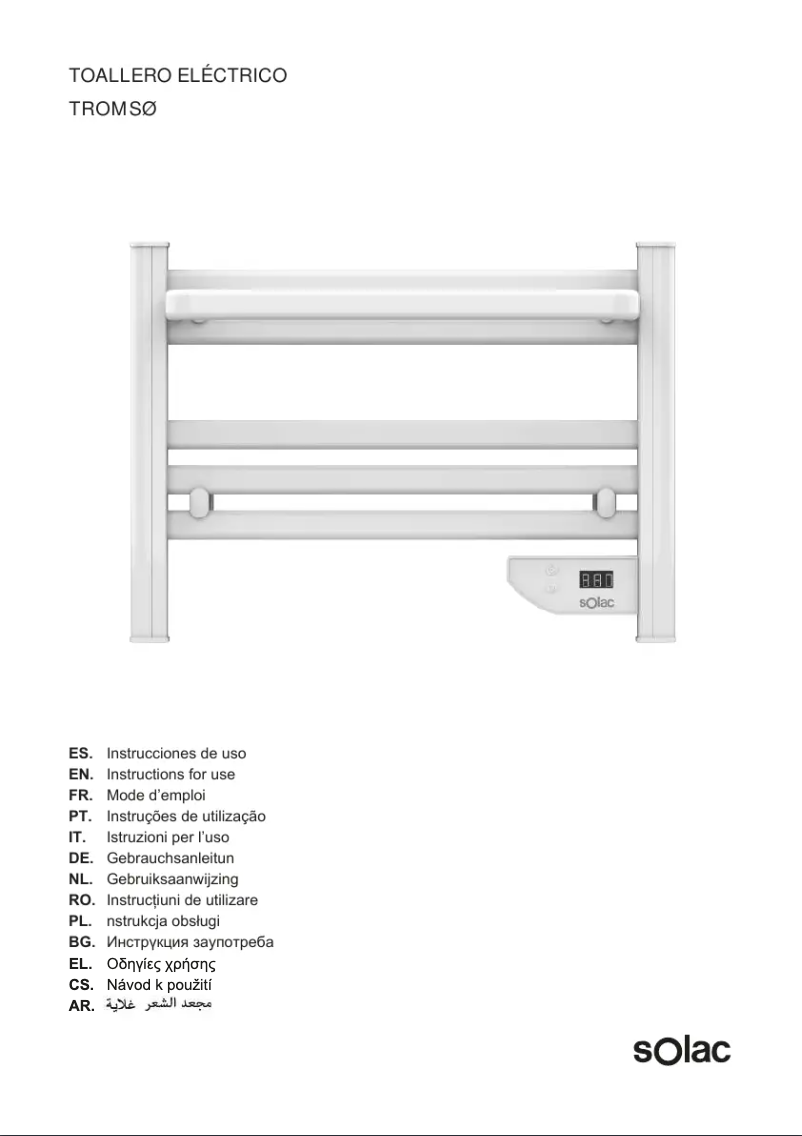 Page 1 de la notice Manuel utilisateur Solac Tromsø TE8986