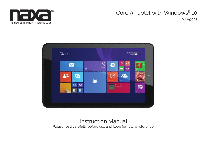 Page 1 de la notice Manuel utilisateur Naxa NID-9003