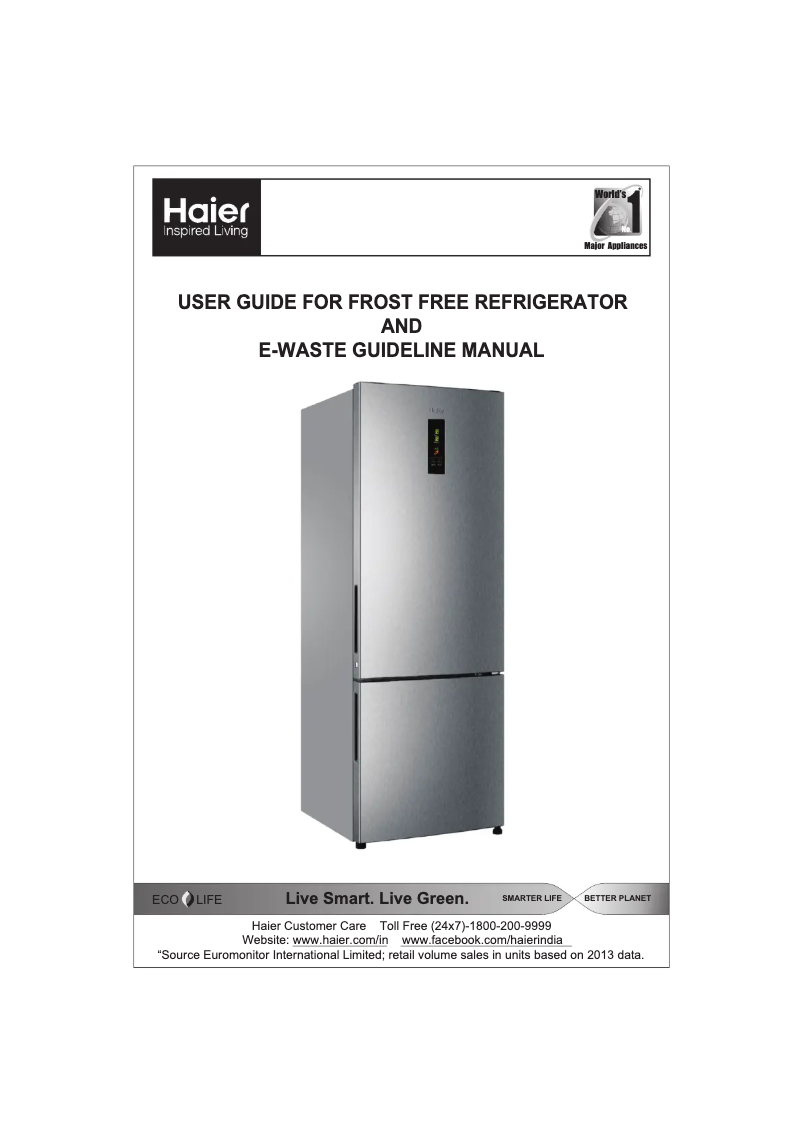 Page 1 de la notice Manuel utilisateur Haier HRB-3404BS-E