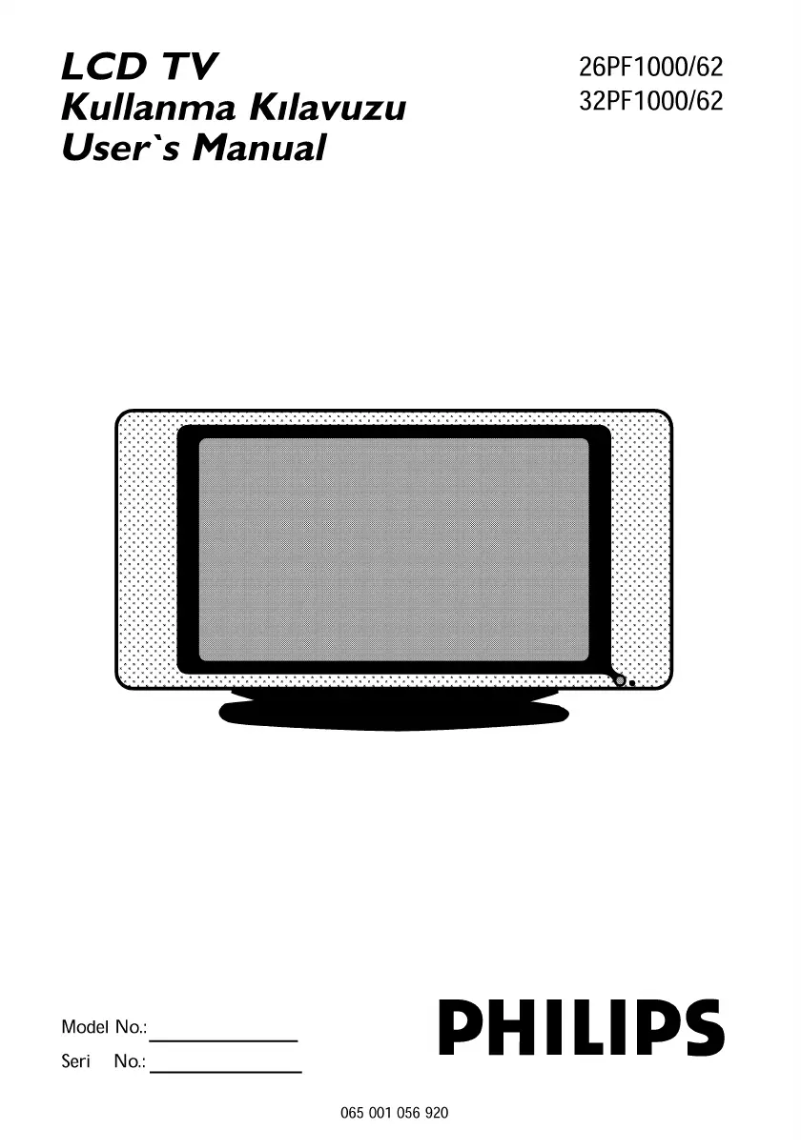 Image de la première page du manuel de l'appareil 26PF1000