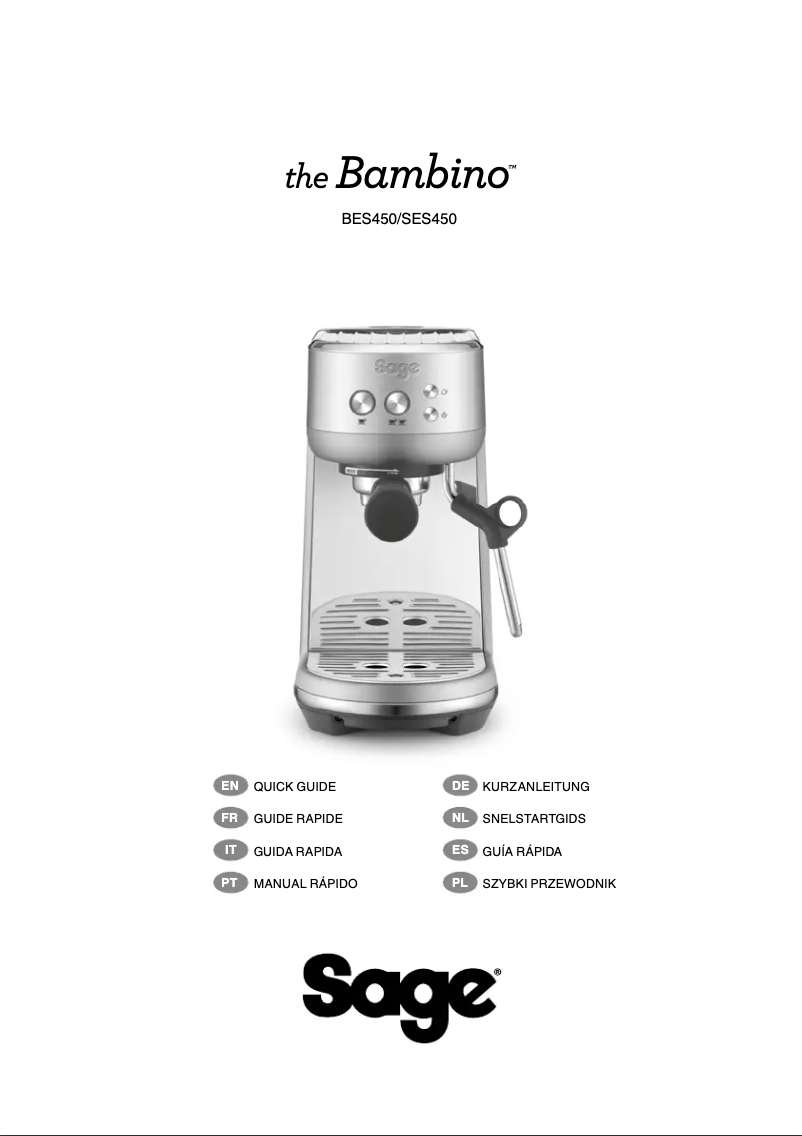 Página 1 del manual Manual de usuario Sage the Bambino SES450