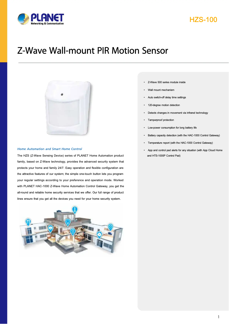 Imagen de la primera página del manual del dispositivo HZS-100