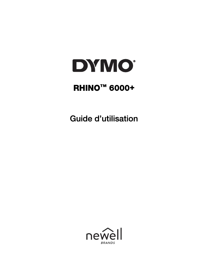 Image de la première page du manuel de l'appareil Rhino 6000+