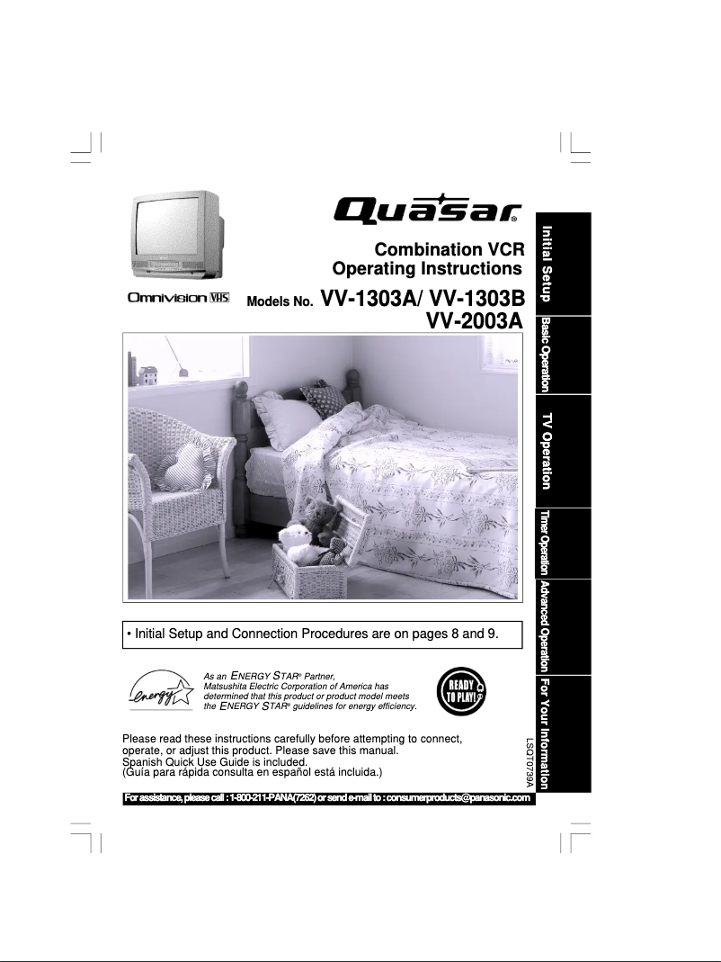 Página 1 del manual Manual de usuario Panasonic Quasar VV-2003A