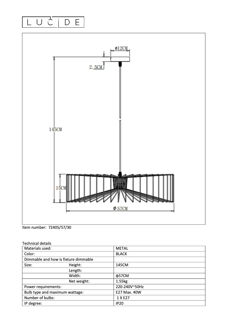 Image de la première page du manuel de l'appareil Jur 72405/57/30