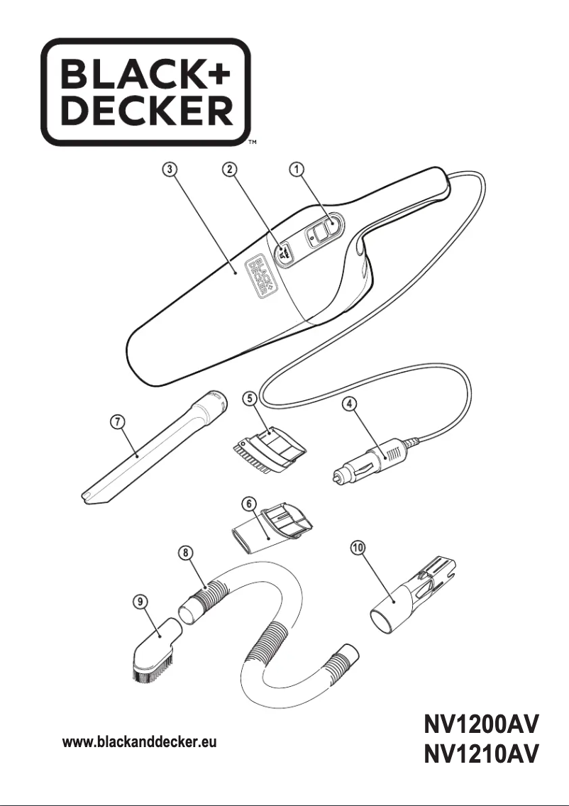 Page n°1 - Manuel utilisateur Black & Decker Dustbuster Auto NV1210AV