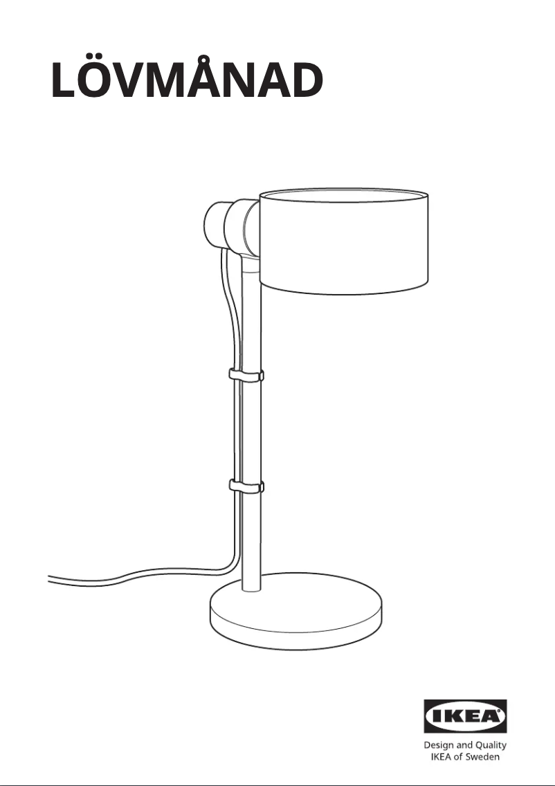 Page 1 de la notice Manuel utilisateur Ikea LÖVMÅNAD 705.184.43