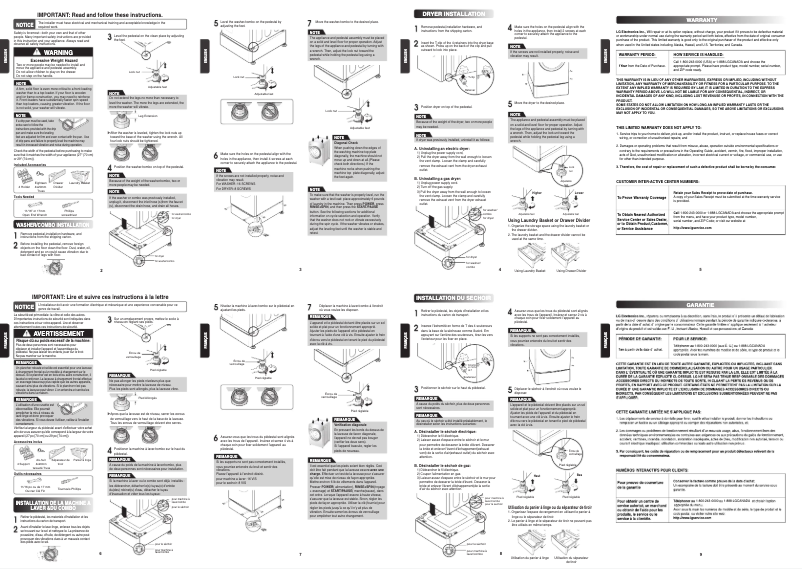 Page 1 de la notice Manuel utilisateur LG WDP6B