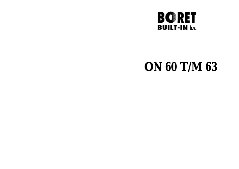 Page 1 de la notice Manuel utilisateur Boretti ON 63