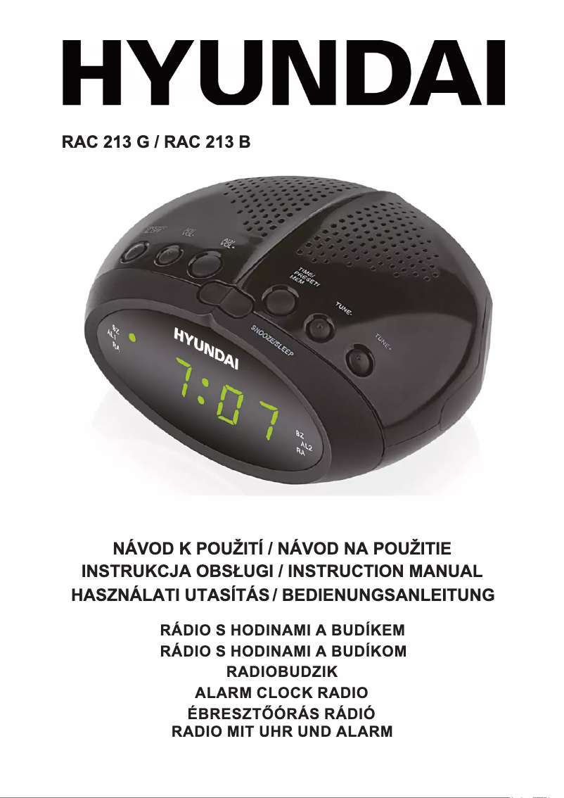 Page 1 de la notice Manuel utilisateur Hyundai RAC 213 G