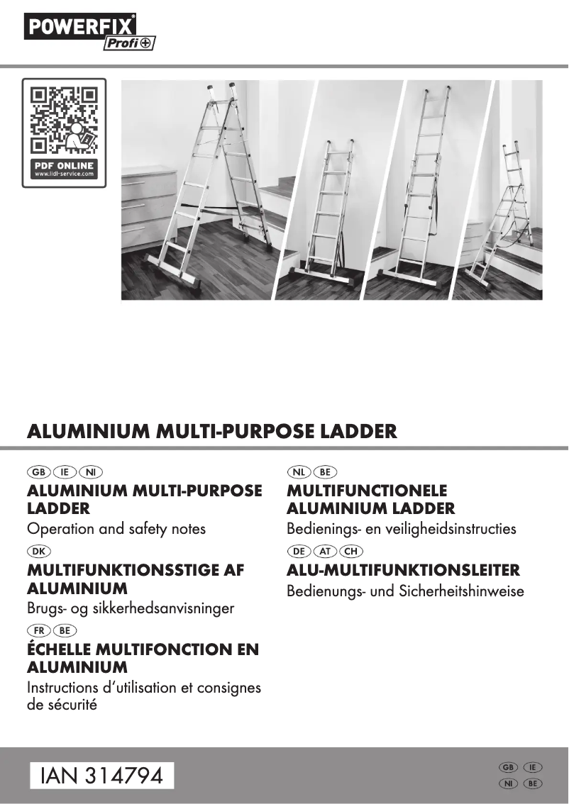 Page 1 de la notice Manuel utilisateur Powerfix HG02335