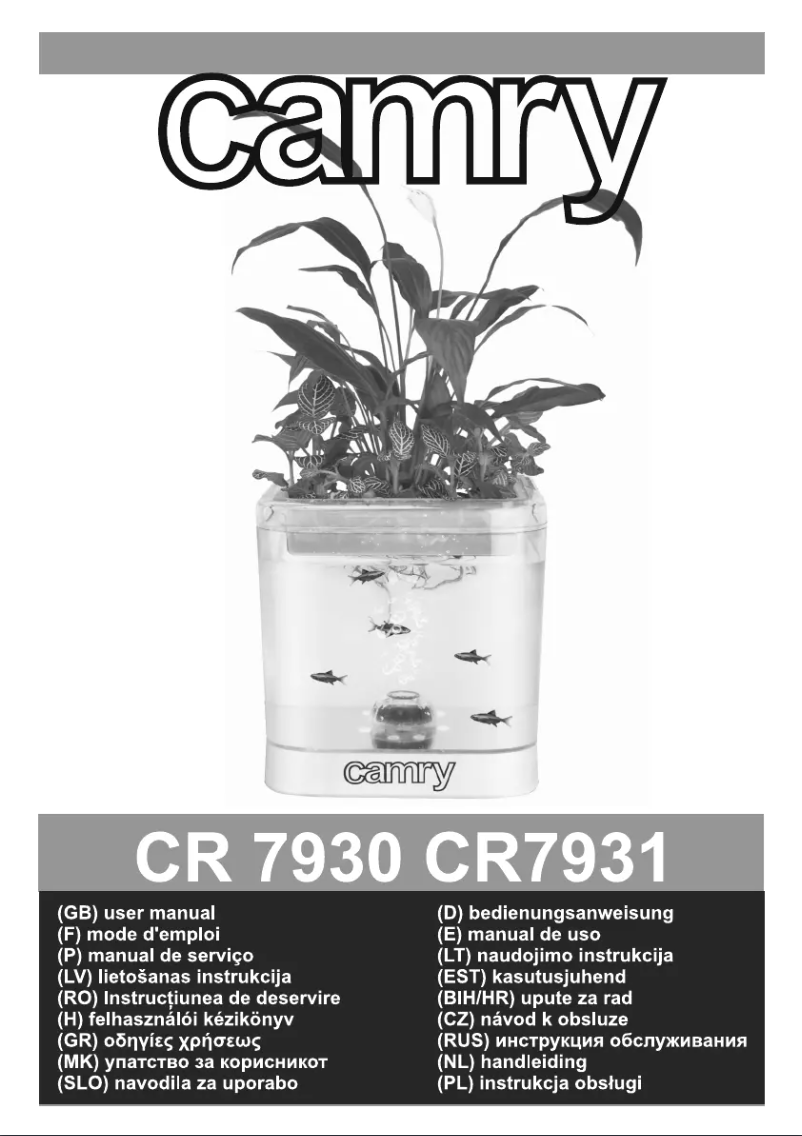 Page 1 de la notice Manuel utilisateur Camry CR 7931