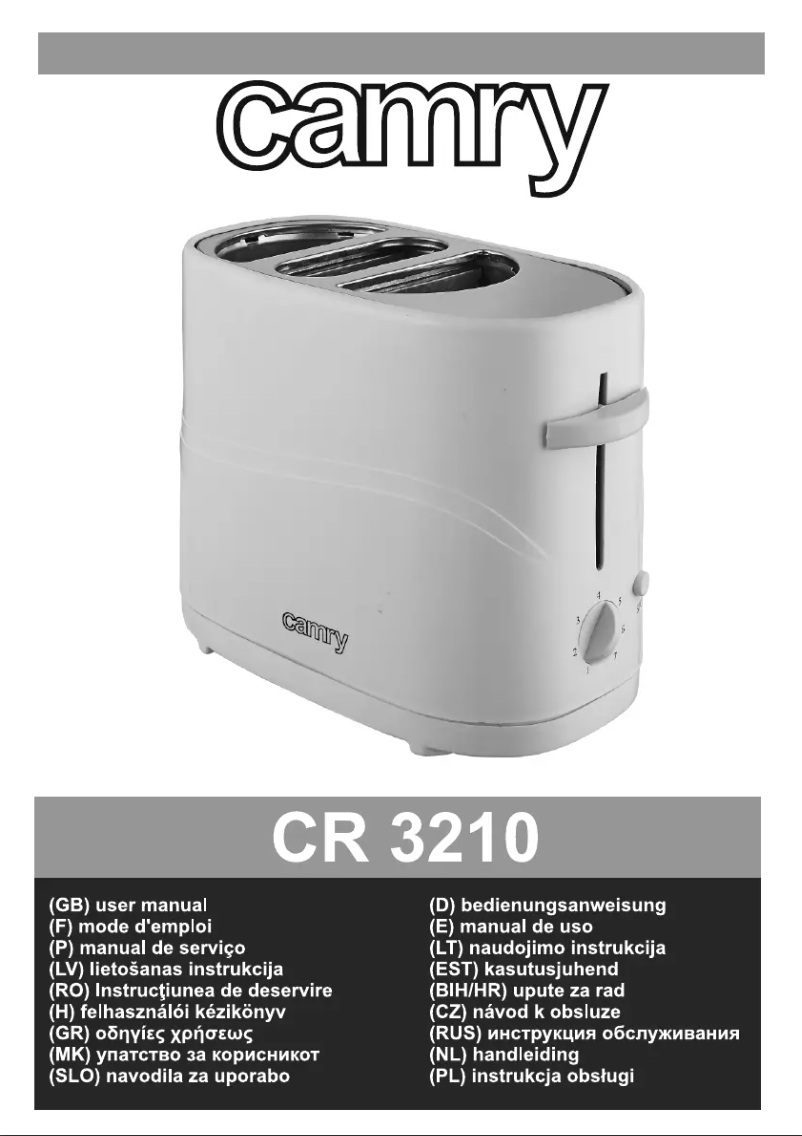 Page 1 de la notice Manuel utilisateur Camry CR 3210