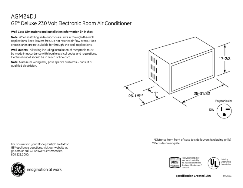 Image de la première page du manuel de l'appareil AGM24DJ