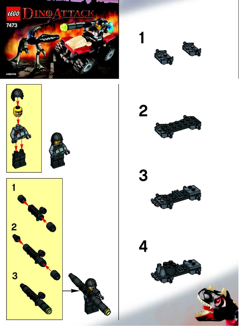 Page 1 de la notice Manuel utilisateur Lego Dino 7473