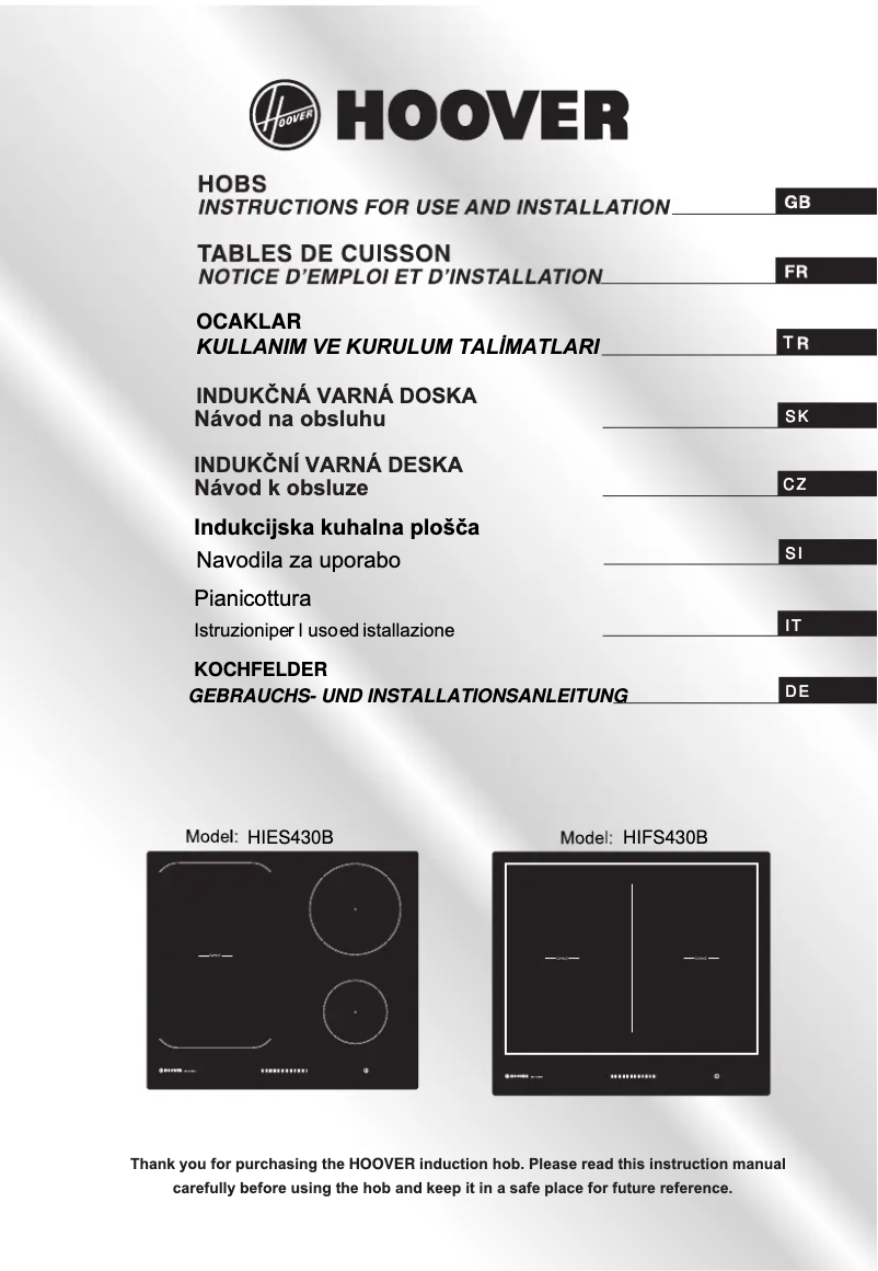 Página 1 del manual Manual de usuario Hoover HIES644DC