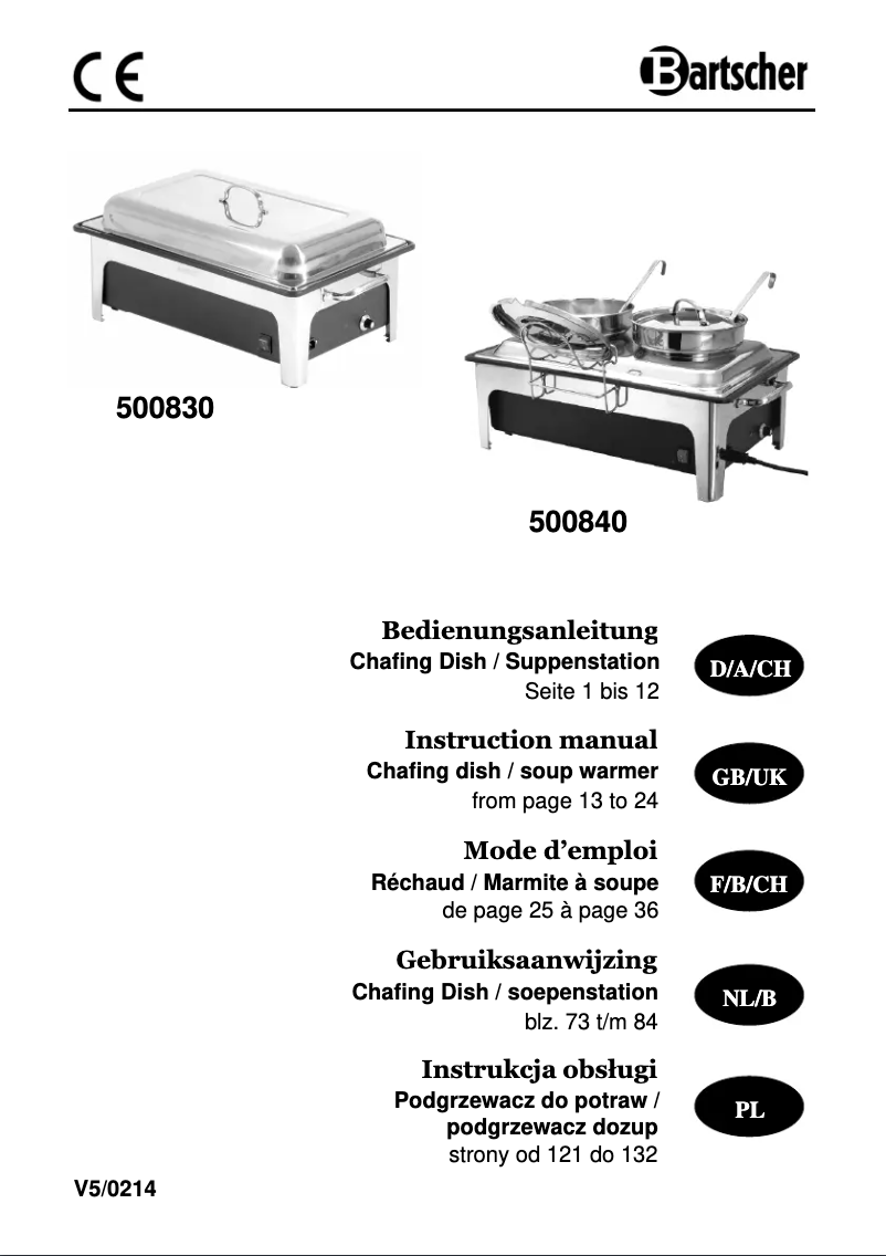 Image de la première page du manuel de l'appareil 500830