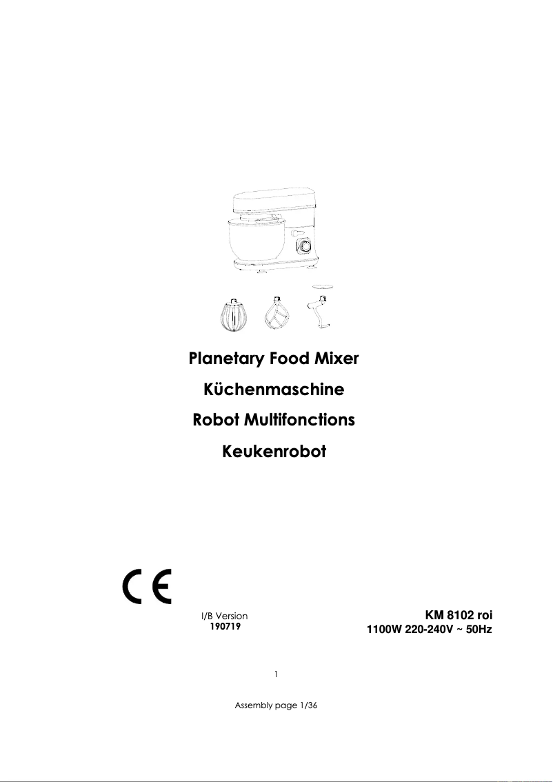 Page n°1 - Manuel utilisateur GUTFELS KM 8102 ROI