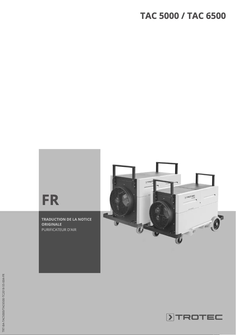 Page n°1 - Manuel utilisateur Trotec TAC 5000