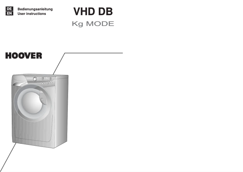 Page n°1 - Manuel utilisateur Hoover VHD 8144DB-84S