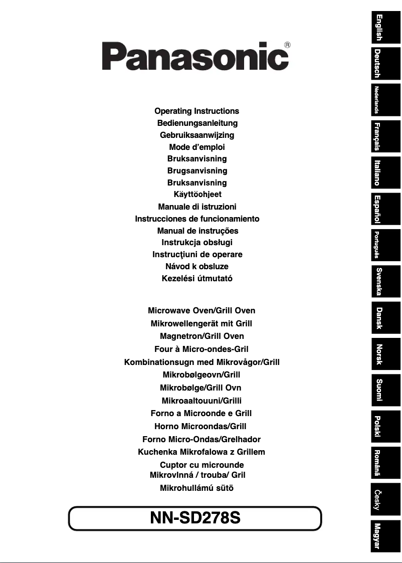 Page 1 de la notice Manuel utilisateur Panasonic NN-SD278