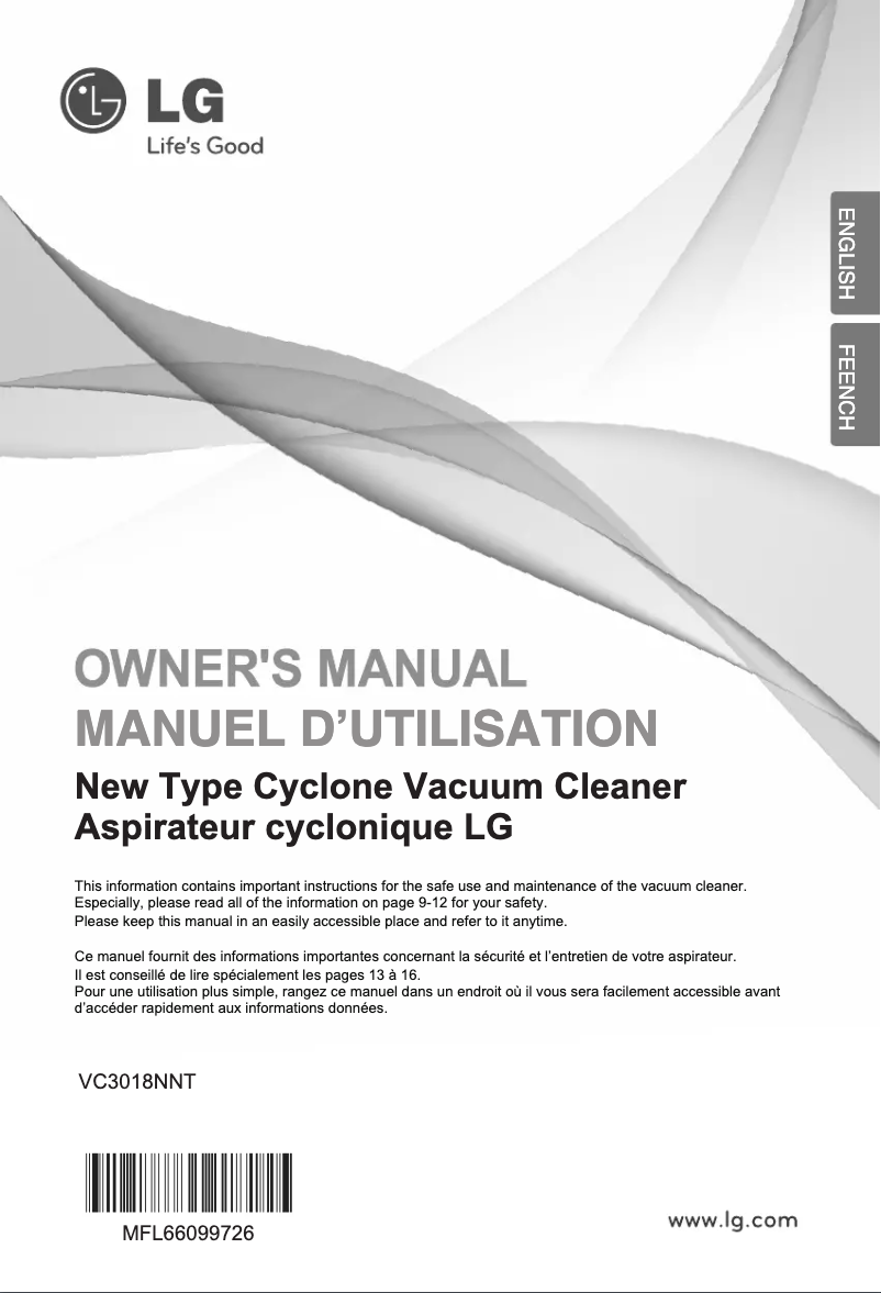 Page n°1 - Manuel utilisateur LG VC3018NNT