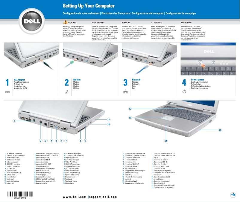 Image de la première page du manuel de l'appareil Inspiron 5160
