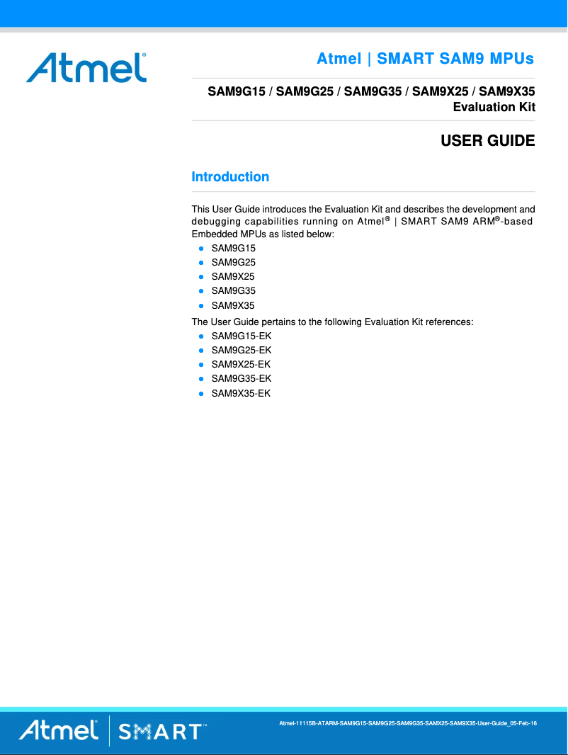 Page 1 de la notice Manuel utilisateur Microchip AT91SAM9G35