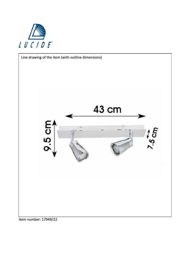 Page 1 de la notice Manuel utilisateur Lucide Lana 17949/22/11