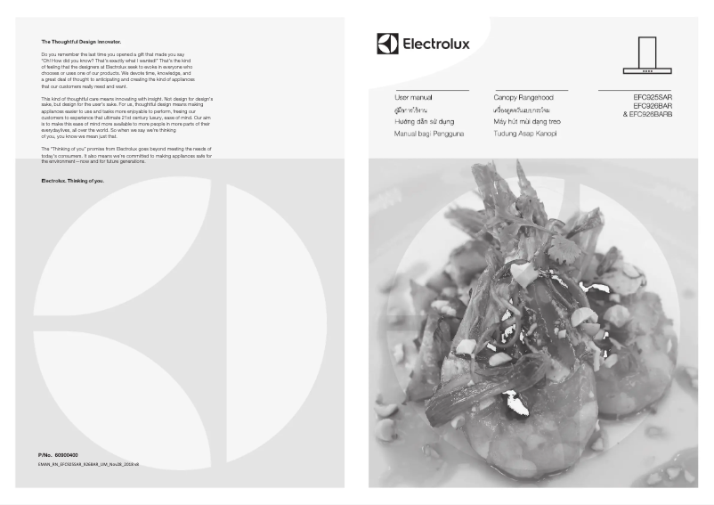 Page 1 de la notice Manuel utilisateur Electrolux EFC926BAR