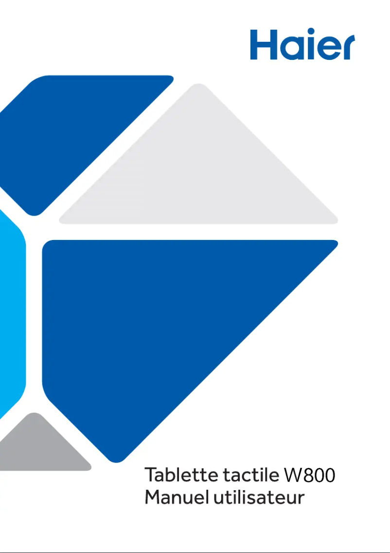 Página 1 del manual Manual de usuario Haier Pad W800