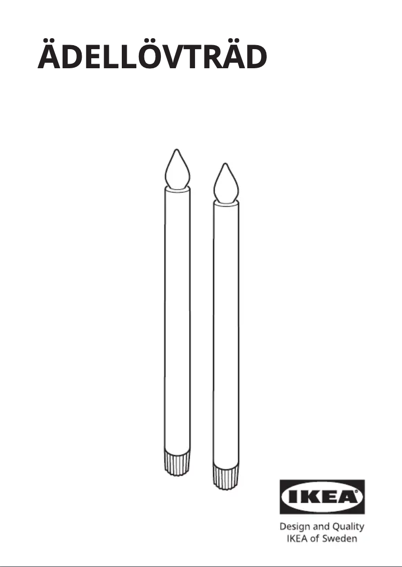 Page 1 de la notice Manuel utilisateur Ikea ÄDELLÖVTRÄD 405.204.71