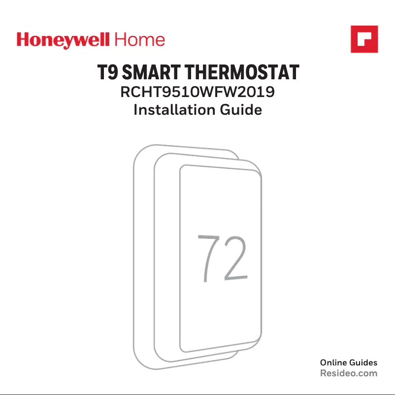 Page n°1 - Manuel utilisateur Honeywell RCHT9610WFSW2019/W