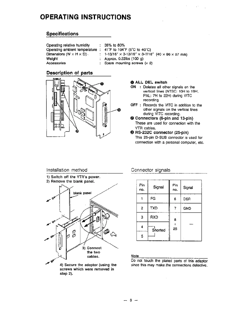 Page 1 de la notice Manuel utilisateur Panasonic AG-IA670E