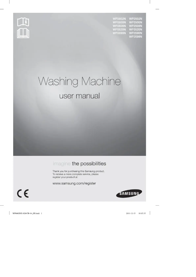 Page 1 de la notice Manuel utilisateur Samsung WF0602NX